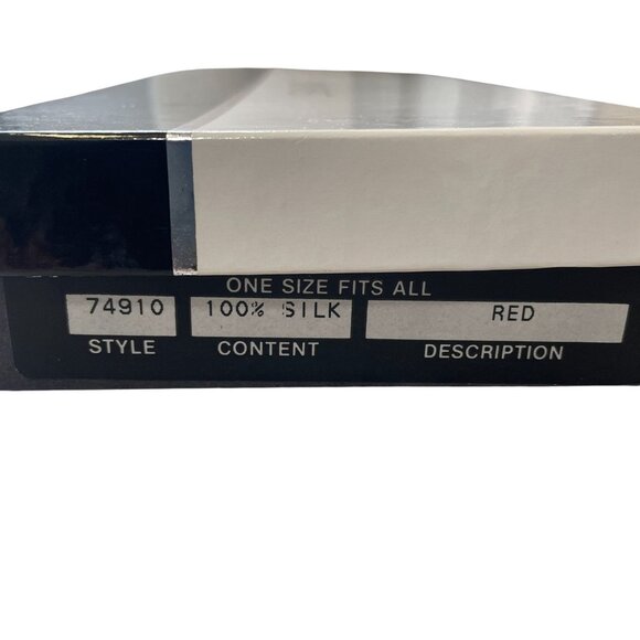 Lord West Red Silk Cummerbund Bow Tie Set Formal Tuxedo Wedding Prom Classic - Picture 7 of 7